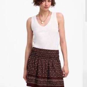 Madewell Brown Patterned Mini Skirt